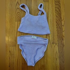 Youswim Verve High Waist Two-Piece Bathing Suit in Aster / Stretch I